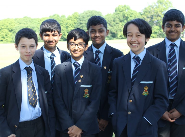 Helping hand from older boys leads to shining success in national competition for QE’s youngest mathematicians