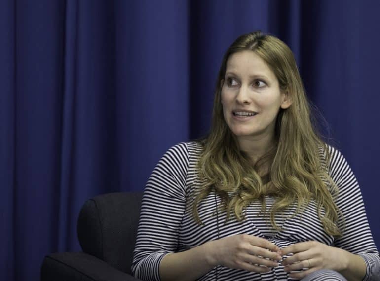 Boys learn about the burning issue of feminism from Everyday Sexism founder