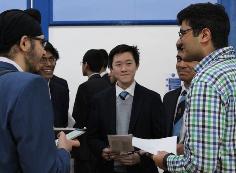 Back in Barnet: undergraduates return to QE to advise current boys on uni applications