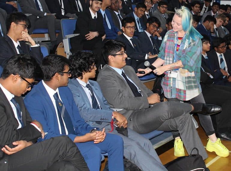 Solidarity not stereotypes: QE’s senior pupils hear from LGBT activist