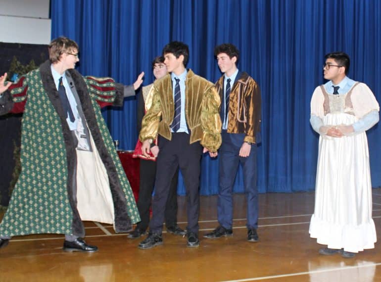 Hot-seating and sword-fighting as a troupe calls
